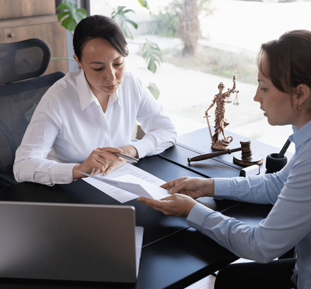 Professional meeting in a law office